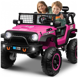 Carrinhos Elétricos OTTARO 24V 4WD2WD com Troca, Veículo Elétrico Infantil de 2 Lugares com Assento de 20 Polegadas, 4 Motores de 100W