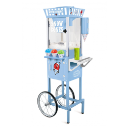 Carrinho de Raspadinha Retro Inclui 100 Copos Reutilizáveis e 2 Garrafas de Xarope, NOSTALGIA SCC200, Azul