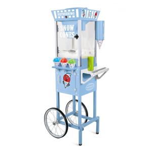 Carrinho de Raspadinha Retro Inclui 100 Copos Reutilizáveis e 2 Garrafas de Xarope, NOSTALGIA SCC200, Azul