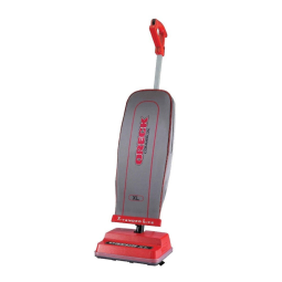 Aspirador de Pó Profissional para Carpetes e Pisos Duros, 110V 1000W, ORECK Commercial U2000RB 1, Vermelho Cinza.