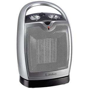 Aquecedor Cerâmico Portátil Portátil Termostado Ajustável 1500W, LASKO 5409, Cinza