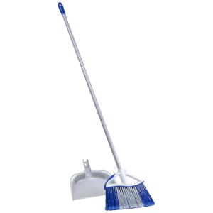 Kit Vassoura e Pá de Lixo para Limpeza Interna, Quickie, Prata