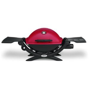 Q1200 Churrasqueira a Gás Portátil com Mesa Auxiliar 8500 BTU serve até 3 Pessoas, WEBER 51040001, Vermelho