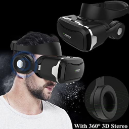 Tsanglight Óculos Realidade Virtual 3D e Fones de Ouvido Integrado