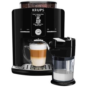 Cafeteira Elétrica Programável EA8298 Tela LCD Limpeza Automática Sistema de Espuma de Leite Cor, KRUPS 8000035801, Preto