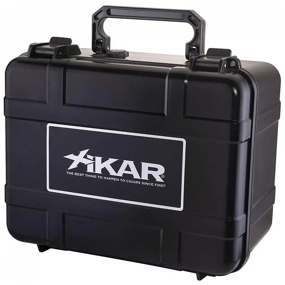 Humidor Xikar Preto Para 60 Charutos com Sistema de Umidificação Magnético À Prova D'água e Impactos