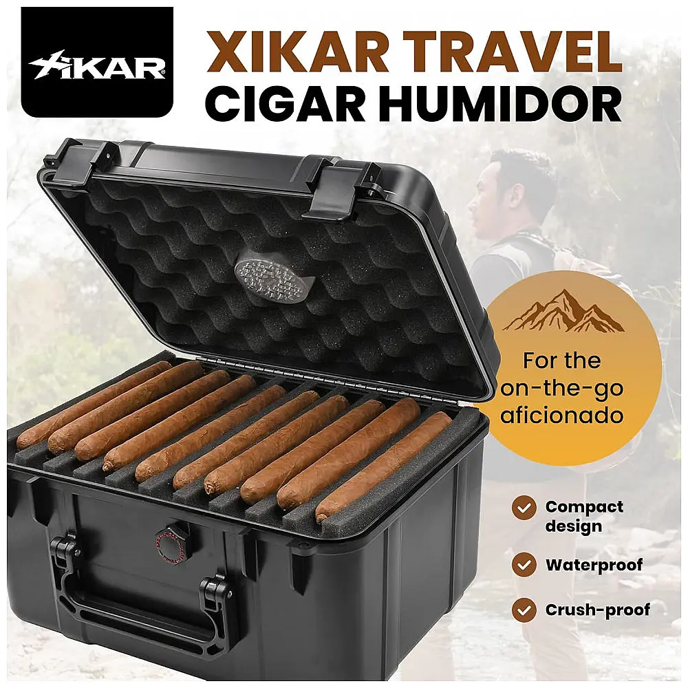 Humidor Xikar Preto Para 60 Charutos com Sistema de Umidificação Magnético À Prova D'água e Impactos — foto 2
