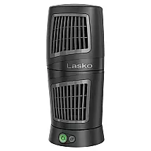 Ventilador de Torre Giratório Pequeno 3 Velocidades, 110V 16W, Lasko Twist-Top 4911, Preto