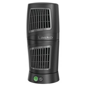 Ventilador de Torre Giratório Pequeno 3 Velocidades, 110V 16W, Lasko Twist-Top 4911, Preto