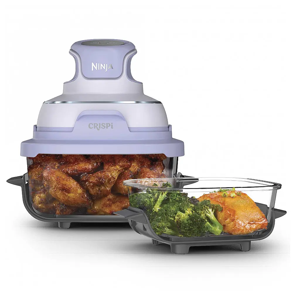 Fritadeira a Ar Ninja Crispi FN101PU 4-em-1 Vidro Cinza Pomba 110V