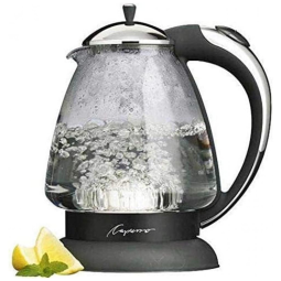 H2O Chaleira Elétrica 1.4L, Aço Inoxidável, 110v, CAPRESSO 794151401914, Preto