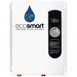 Aquecedor de Água Tankless Elétrico EcoSmart Branco 18kW Vazão 13,3L/min Parede ECO 18 240V
