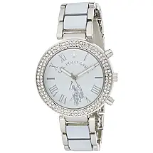 Relógio An Feminino com pleira de Qartzo, U.S. POLO ASSN. USC40086, Branco