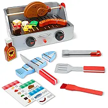 Kit de Churrasco Infantil de Madeira com 24 Peças para Crianças Acima de 3 Anos, Melissa & Doug