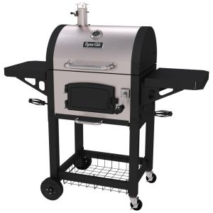 DGN405SNC D Churrasqueira a Carvão com Mesa Auxiliar em Aço Inoxidável Reforçado, DYNA GLO, Preto