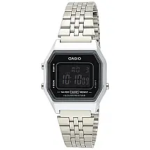 Relógio Retro Feminino Digital, CASIO EAW LA 680WA 1BDF, Prateado