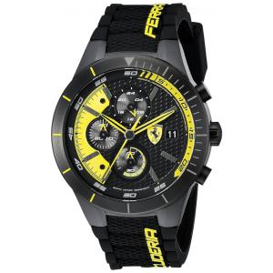Relógio de Pulso RedRev EVO Analógico Resistente a e Riscos Cronógrafo Aço, FERRARI 0830261, Preto