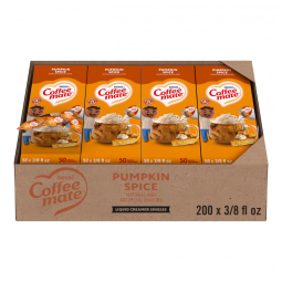 Creme para Café, Líquido Não Lácteo com Sabor de Abóbora em Cápsulas, 4 Caixas de 50 Unidades, Nestlé Coffee Mate