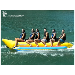 Boia Rebocável Aquática para 6 Pessoas, Amarela, ISLAND HOPPER PVC 6 INLINE , Amarelo