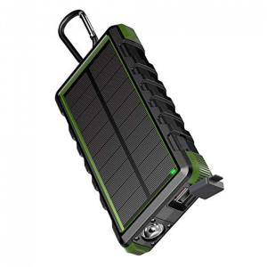 Powerbank Carregador Solar Militar 24000mAh Prova Dágua Lanterna LED 6A Camping Nautica Ciclcismo