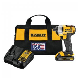 Kit Chave de Impacto com Bateria 20V MAX, Carregador e Bolsa de Transporte, DEWALT DCF885C1, Amarelo