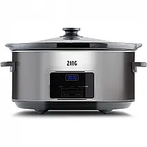 Panela Elétrica Programável ZingCook 6 Litros Aço Inox com Painel Digital - 110V