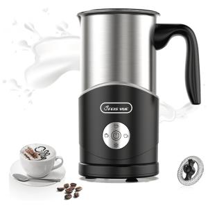 Espumador de Leite Elétrico 4 em 1 com Modo Automático, Aço Inoxidável, 110V, FEIS YUE, Preto