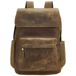 BRASS TACKS Mochila Vintage de Couro para Laptop Masculino