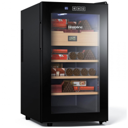 Umidor para Charutos Elétrico 48L com Controle de Temperatura, Higrômetro Digital e Gabinete Refrigerador, 110V, NEEDONE NO-48BT, Preto