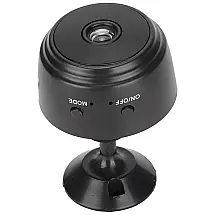 Câmera de Segurança Inteligente 1080P WIFI com Sensor de Movimento, Controle App, ASHATA, Preta