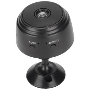 Câmera de Segurança Inteligente 1080P WIFI com Sensor de Movimento, Controle App, ASHATA, Preta