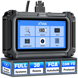 Scanner de Diagnóstico XTOOL D6S, OBD2 p/ Carros 2025 c/ 30 Rese-tes, Scanner c/ FCA CAN FD, Sangria ABS - Completo e Eficiente!
