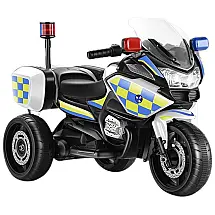 Moto Elétrica Infantil 1 Assento com 3 Rodas e Bateria Recarregável, 6V, HEMDI, Preta