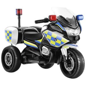 Moto Elétrica Infantil 1 Assento com 3 Rodas e Bateria Recarregável, 6V, HEMDI, Preta