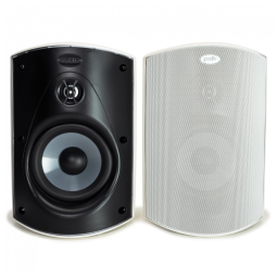Caixa acústica outdoor Polk Audio Atrium 5 branca, woofer 127 mm, tweeter 19 mm, kit com 8 caixas, montagem Speed‑Lock, 110V