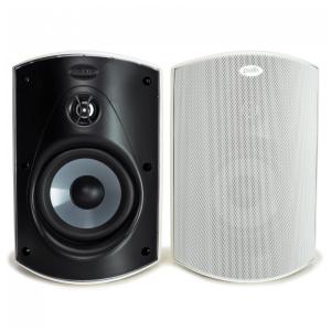 Caixa acústica outdoor Polk Audio Atrium 5 branca, woofer 127 mm, tweeter 19 mm, kit com 8 caixas, montagem Speed‑Lock, 110V