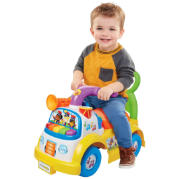 Carrinho sem Pedais Interativo com 5 Músicas de Marcha e Outros Sons, para Bebês de 1 a 3 Anos, Fisher-Price, Colorido