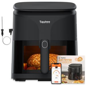 Fritadeira Elétrica Air Fryer 5,2L com Controle de Temperatura e APP para Receitas, 110V 1700W, Tastee Sensor Magic, Preta