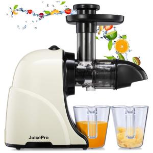 Máquinas de espremedor de mastigação, Slow Cold Press Juicer Motor silencioso, função reversa, extrator de suco de alto rendimento