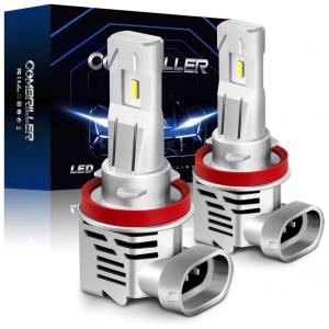 Kit Xenon Lâmpadas LED Branca 12000 Lumens 6500K, H8, H9, H11, 2 Peças, COMBRILLER, Prateado