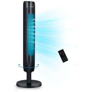 Ventilador de Torre com 3 Velocidades, Controle Remoto, 110v, AIKOPER FZ10 19JR, Preto