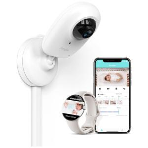 Babá Eletrônica Inteligente com Câmera 1080P, Visão Noturna, Áudio Bidirecional, Simyke, Branca