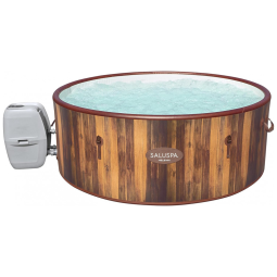 Spa Inflável Hidromassagem para 7 Pessoas com 180 Jatos Calmantes, Bomba e Tampa Isolada, Bestway Helsinki, Marrom