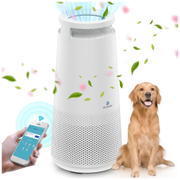 Purificador de Ar para Ambientes até 21m² com Filtro HEPA H13, Conexão via Wi-Fi e Saída de Ar de 360°, 110V, DH Lifelabs