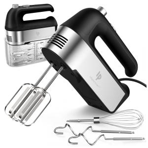 Batedeira de Mão Elétrica com Botão de Ejeção e 5 Velocidades, 110V 450W, LILPARTNER, Preta