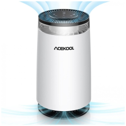 Purificador de Ar Portátil com Controle de Velocidade e Modo Silencioso, 110V, Acekool, Branco