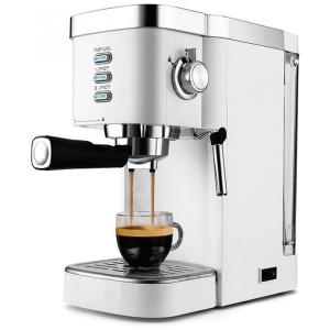 Máquina de Café Expresso 10 xicaras em Aço Inoxidável com Bocal de Leite, 110V, ADIOLI US022, Prata