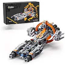 Kit de Construção Nave Espacial Starfighter com 1146 Peças, Nifeliz, Cinza