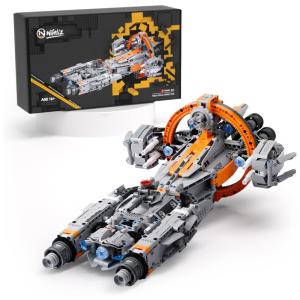 Kit de Construção Nave Espacial Starfighter com 1146 Peças, Nifeliz, Cinza