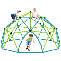 Merax Dome Climber, PlayGround Ao Ar Livre para Crianças 3-10 anos Suportando 400 kg, Montagem Fácil Geométrico Dome Verde Azul